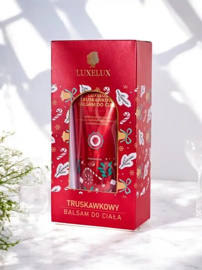 Luxelux Kalėdų kūno balzamas su braškių kvapu 300 ml