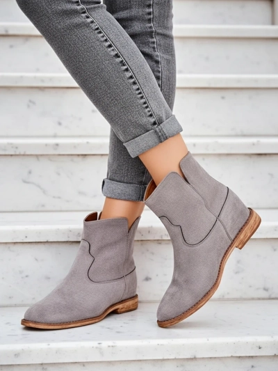 Royalfashion Kavbojų stiliaus ankštakulniai bateliai ant uždengto kliūtingo Bluestone