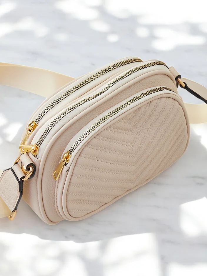 Royalfashion Maža pusiau apvali moterų rankinė, pagaminta iš ekoskinos