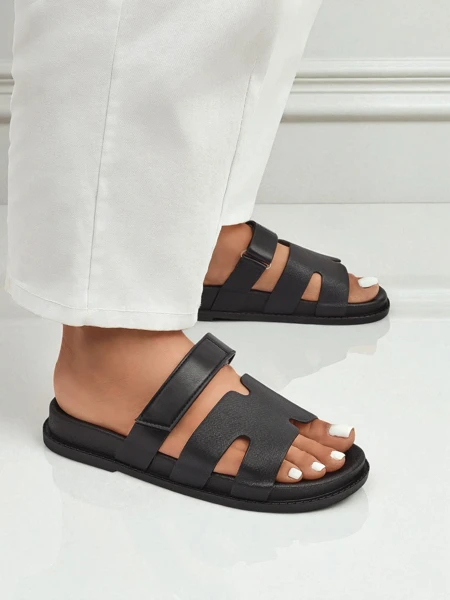 Royalfashion Moteriškos eko odos šlepetės FlexiComfi