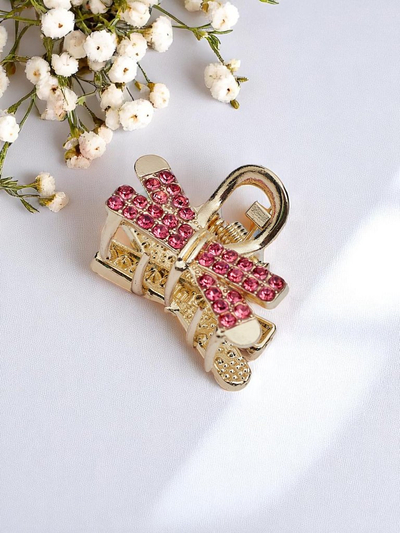 Royalfashion Plaukų segtukas su kalnų krištolais Auksinis segtukas
