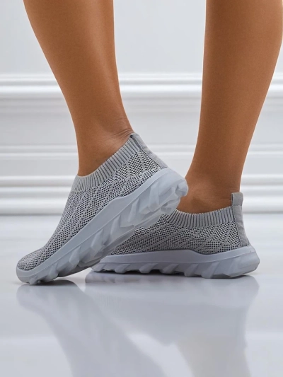 Women's dove gray sneakers Silvana - comfortable slip-on shoes for the city