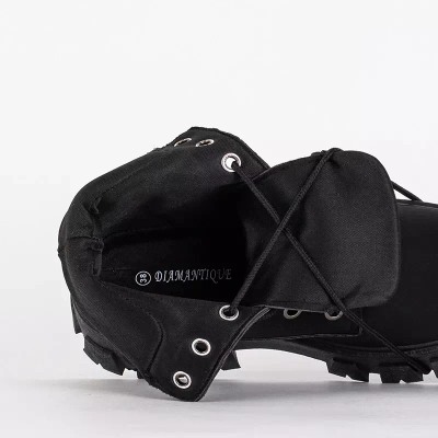 OUTLET Женские черные походные ботинки из матовой экокожи Retika - Обувь