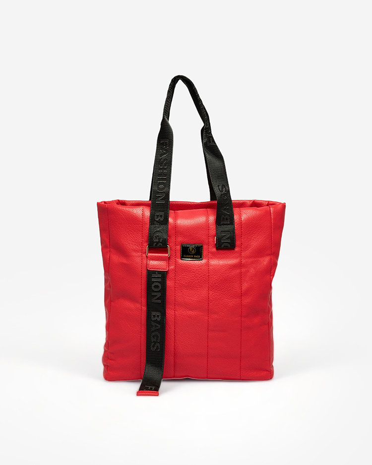 Royalfashion Большая женская сумка-шоппер красного цвета