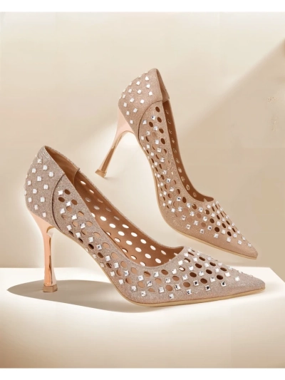 Royalfashion Moteriški perforuoti aukštakulniai bateliai Ecatte