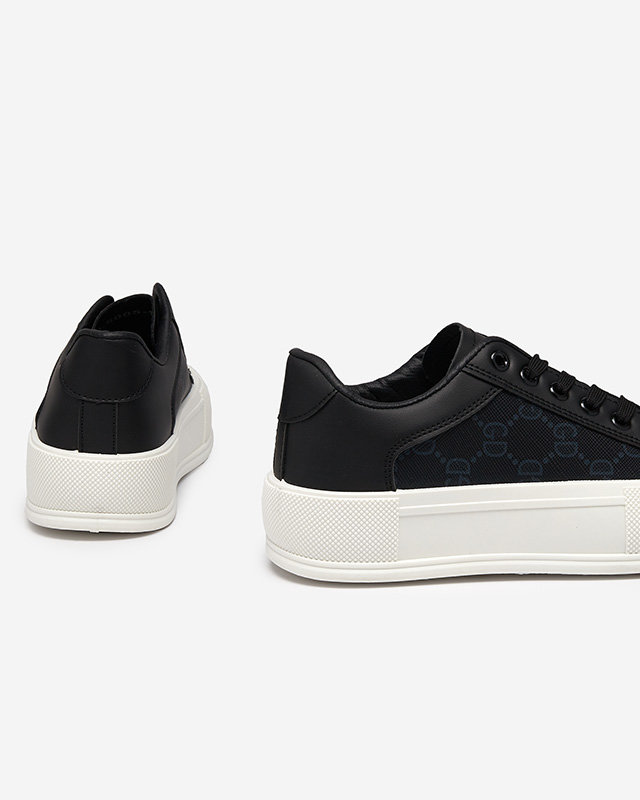 Juodi moteriški sportiniai bateliai su raštuotais Jeride įdėklais - Avalynė