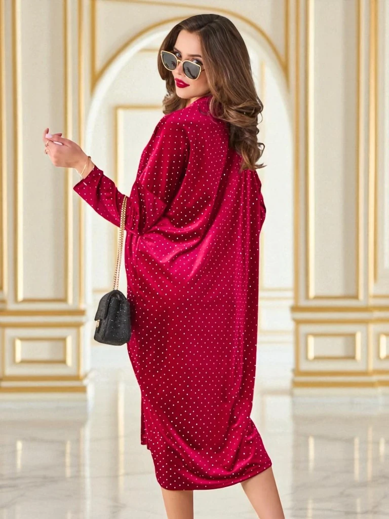 Royalfashion moterų suknelė su raukšlėmis