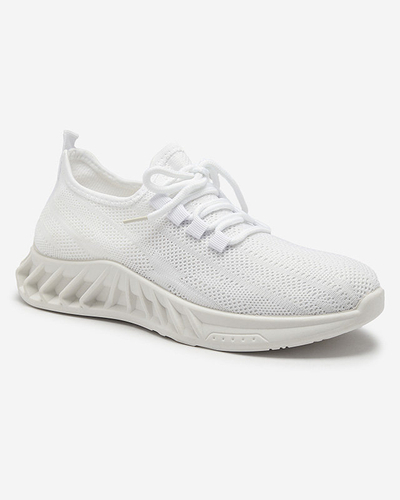 OUTLET Женские тканевые спортивные туфли белого цвета Acarfi- Footwear