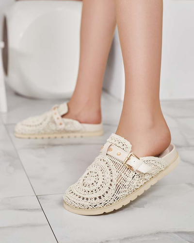 Royalfashion Женские шлепанцы с вышивкой Leronip