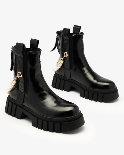 Royalfashion Черные женские сапоги Zifosca