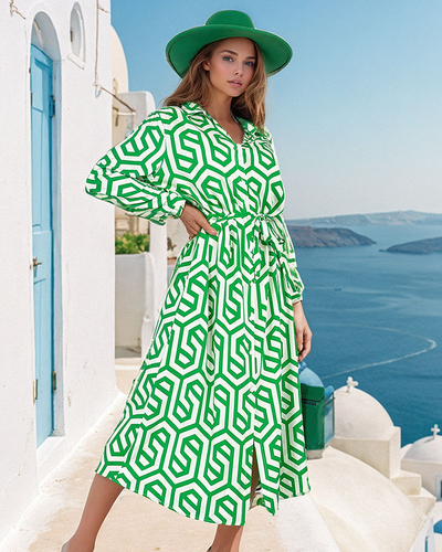 "Royalfashion" Moteriška raštuota midi suknelė