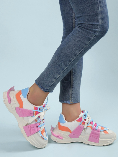 Royalfashion Moteriški sportiniai sneakersai su gumos įdėklais Bubble