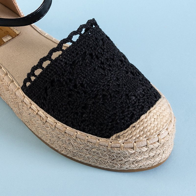 Juodos basutės ant platformos a'la espadrilles Ritisa - Batai