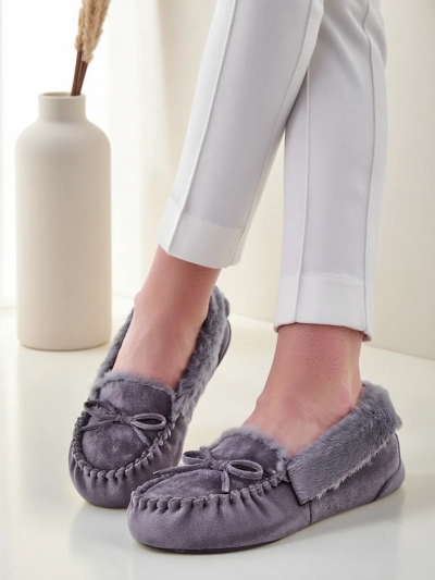 Royalfashion Женские мокасины с мехом Ahtikes