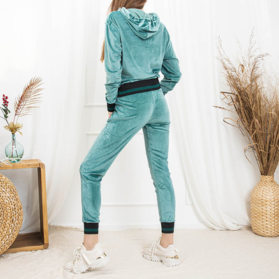 Бирюзовый женский спортивный костюм