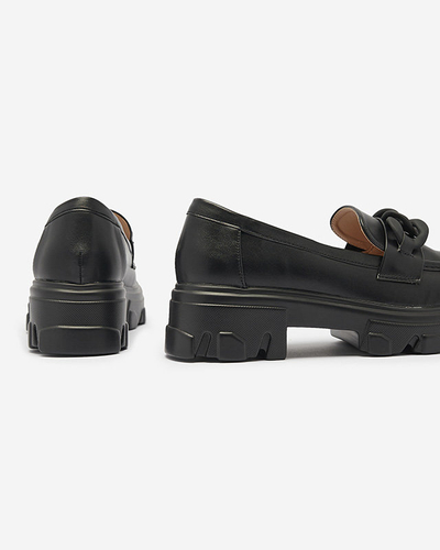 Женские мокасины черного цвета Aromg- Footwear