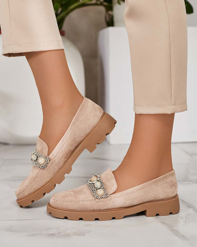 Royalfashion Moteriški mokasinai su spalvotais cirkoniais Nel