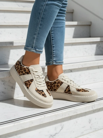 Royalfashion Женские спортивные кроссовки с леопардовым принтом Big Cat