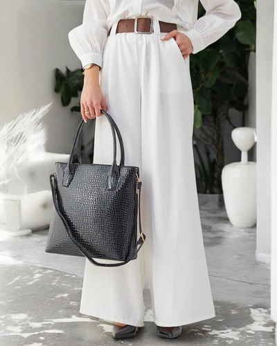 Royalfashion patentinės odos moterų rankinė su embosavimu