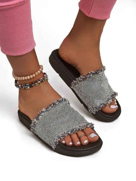 Royalfashion Women's SparkleWalk Flat Slides