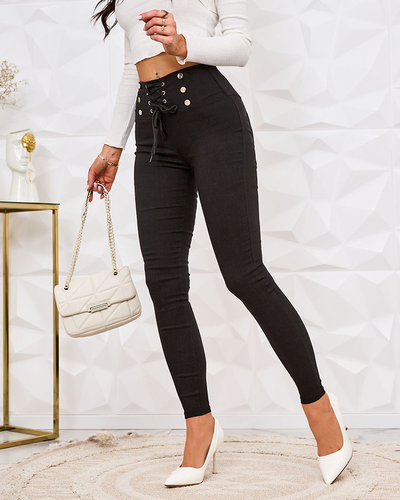Royalfashion Женские брюки-теггинсы с декоративной вязкой