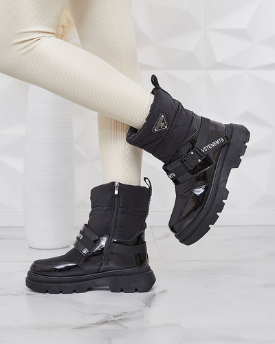 Royalfashion Женские сапоги-снегоступы черного цвета Fiellar