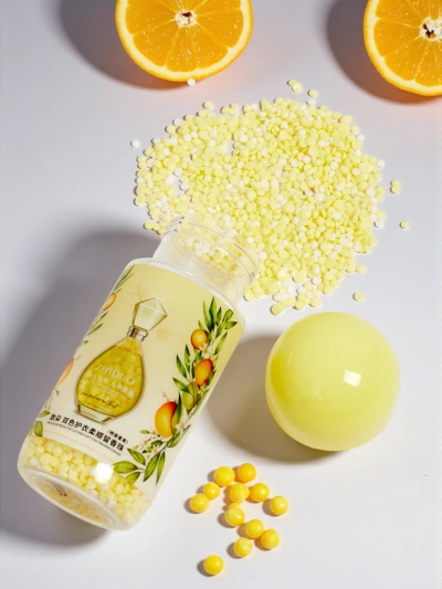 Skalbimo kvapų granulės su apelsinų kvapu