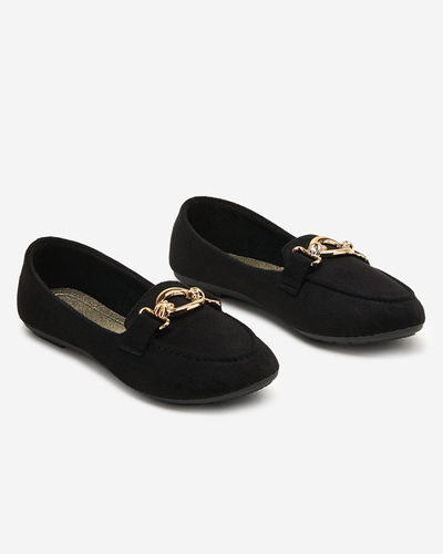 OUTLET Черные мокасины из экозамши Brussi - Обувь