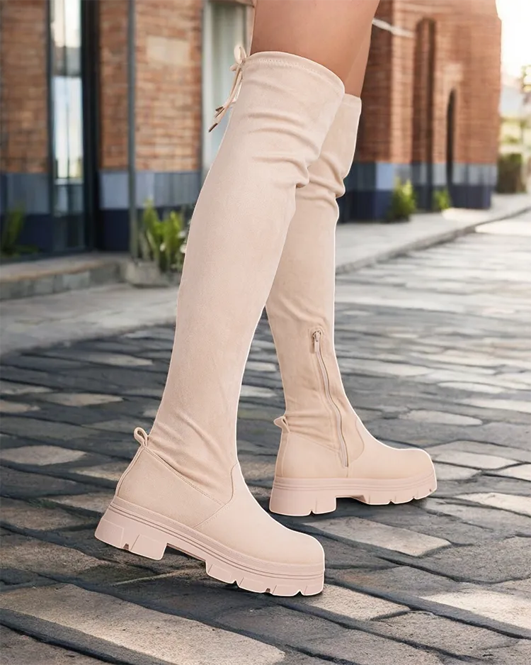 Royalfashion Moterų įsikibus ant kelio aukštos batai Aniaf