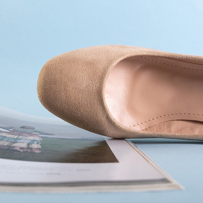 Smėlio spalvos moteriški siurbliai su žemakulniais Ohara - Batai