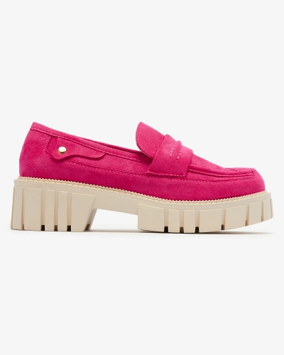 Royalfashion Мокасины из эко замши цвета фуксии для женщин Siherta
