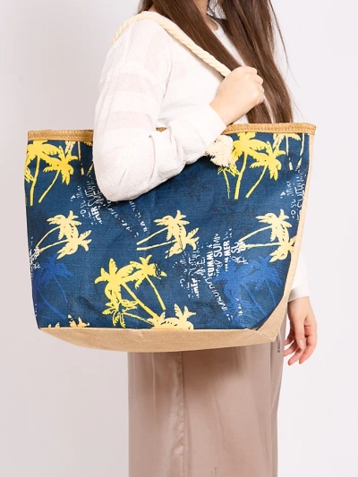 Royalfashion Didelis audinio maišas su spauda