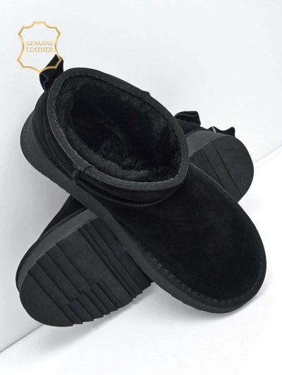 Trumpi a'la sniego batai moterims iš natūralios odos Elunara