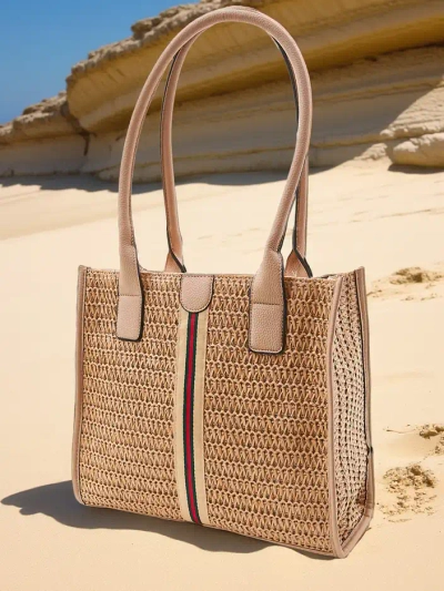 Royalfashion Большая соломенная женская летняя сумка