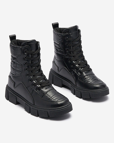 OUTLET Juodi moteriški neapšiltinti batai "Bagger" Qertera- Avalynė