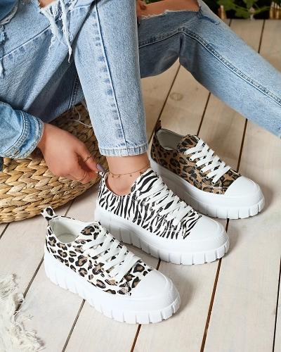 Rudi raštuoti moteriški platforminiai sportbačiai Ziratia - Avalynė