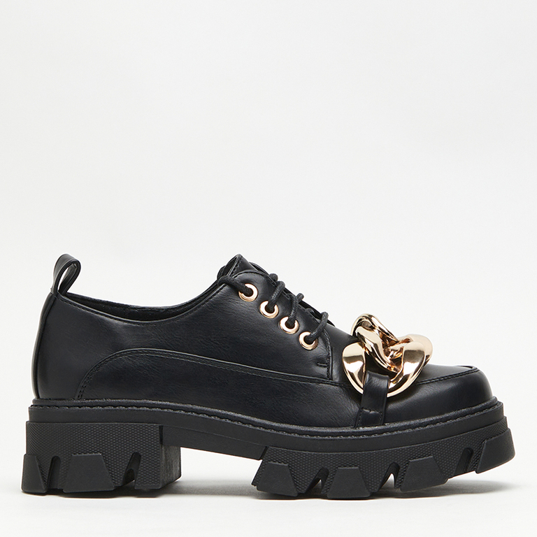 Juodi plokšti batai Eqoia - Avalynė