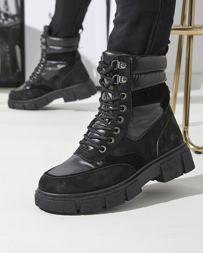 Черные женские утепленные ботинки-трапперы Kasemi- Footwear