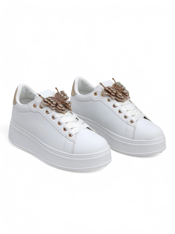 Королевская мода Женские платформенные кроссовки с бабочкой Obellay