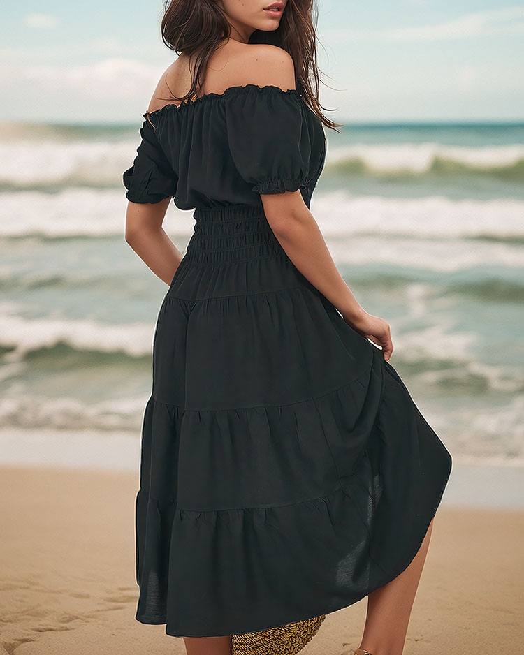 Royalfashion Moteriška a'la ispaniška suknelė iki kelių