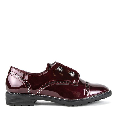 Бордовые туфли на плоской подошве Dark Crystal - Обувь