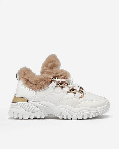 Royalfashion White Carucca apšiltinti moteriški sportbačiai