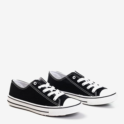 Czarne damskie trampki Fips - Obuwie