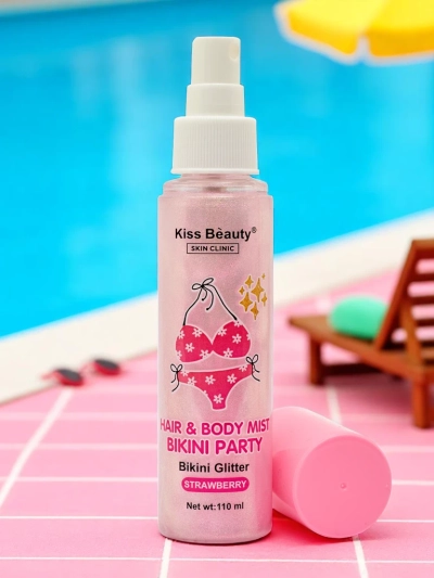 Summer Spray - Skystas švytėjimo suteikiantis purškalas plaukams ir kūnui Braškinis