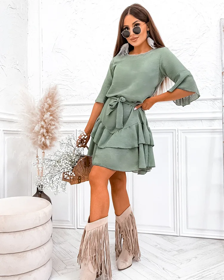 Royalfashion Lininė moteriška mini suknelė