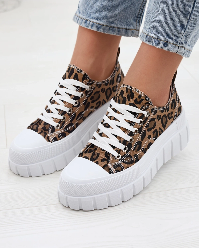 Rudi raštuoti moteriški platforminiai sportbačiai Ziratia - Avalynė