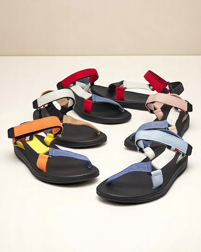 Moteriškos raudono audinio basutės Ojo- Avalynė