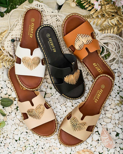 "Royalfashion" Moteriškos basutės plokščiu padu "Ortyca"