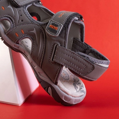 OUTLET Детские сандалии серого цвета на липучке Roser - Обувь