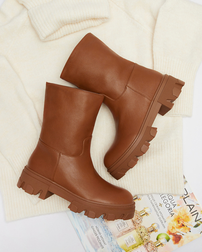 Верблюжьи женские ботинки на толстой подошве Rerann- Footwear